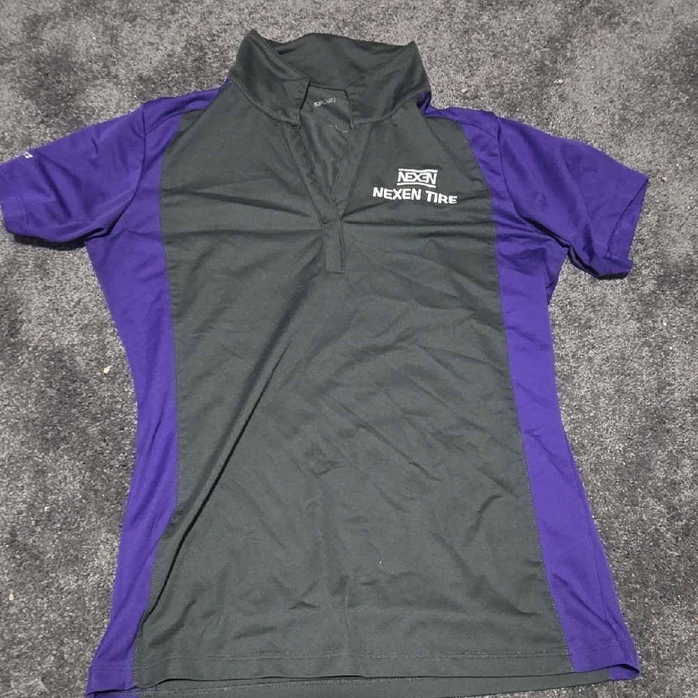 Nexen Tire Black and Purple Polo Shirt